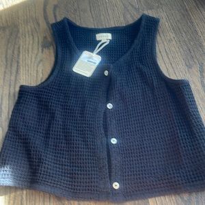 Donni Waffle Vest - Jet XS